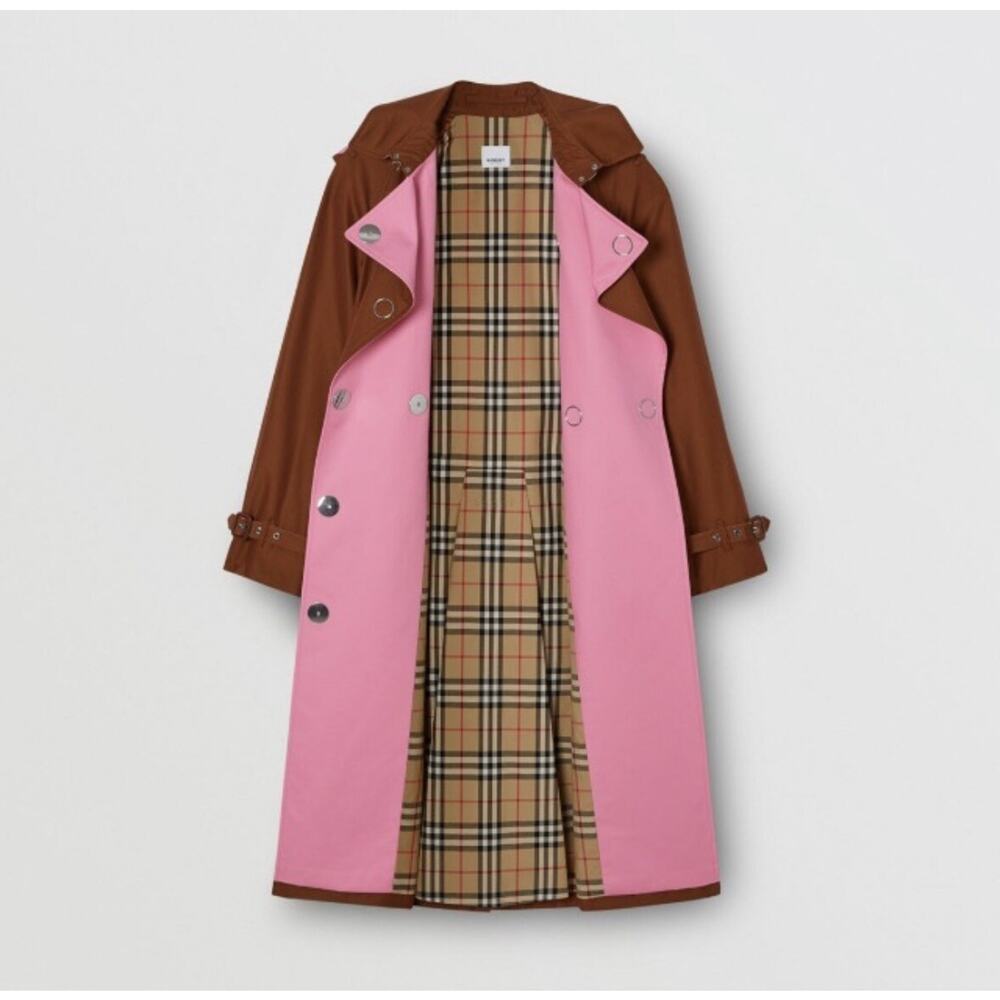 NWT Burberry Wharfbridge Size US 6 Chestnut Brown Gabardine Trench Coat $2,550 - Picture 2 of 15